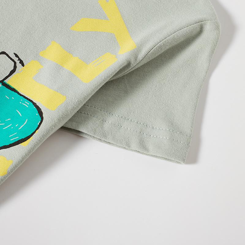 Betop Kids' Cotton Dinosaur T-Shirt - 2025 Summer Collection