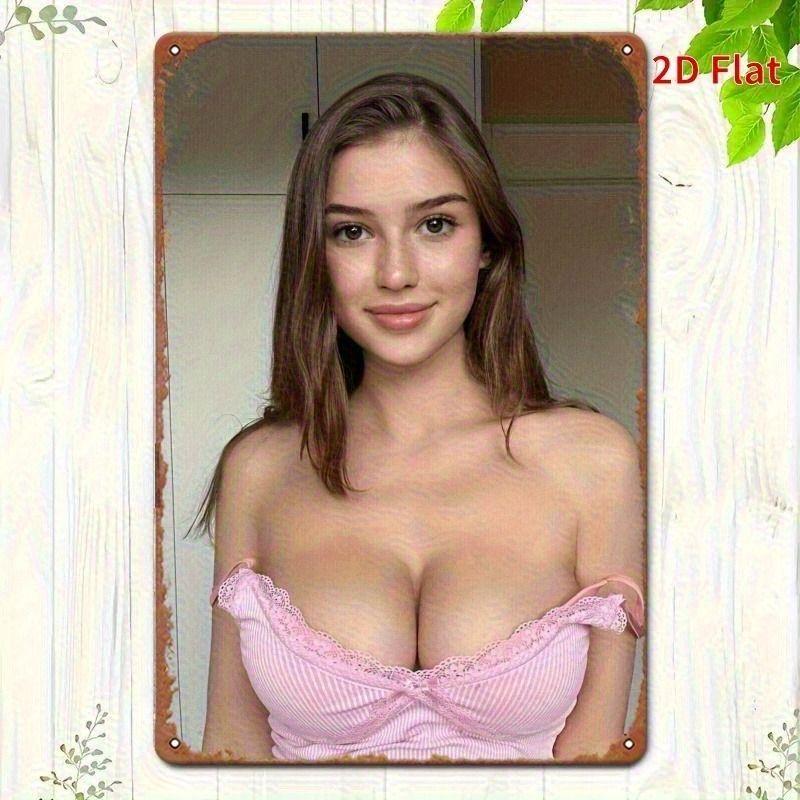 Retro Metal Tin Sign Sexy Woman Wall Art Home Decor 8x12 Inch 20x30 cm