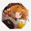1pc Cardcaptor Sakura Automatic Folding Umbrella with 3-Fold Design, Iron Frame for Outdoor Use - Perfect Gift for Fans, Travelers, Daily Use!C07