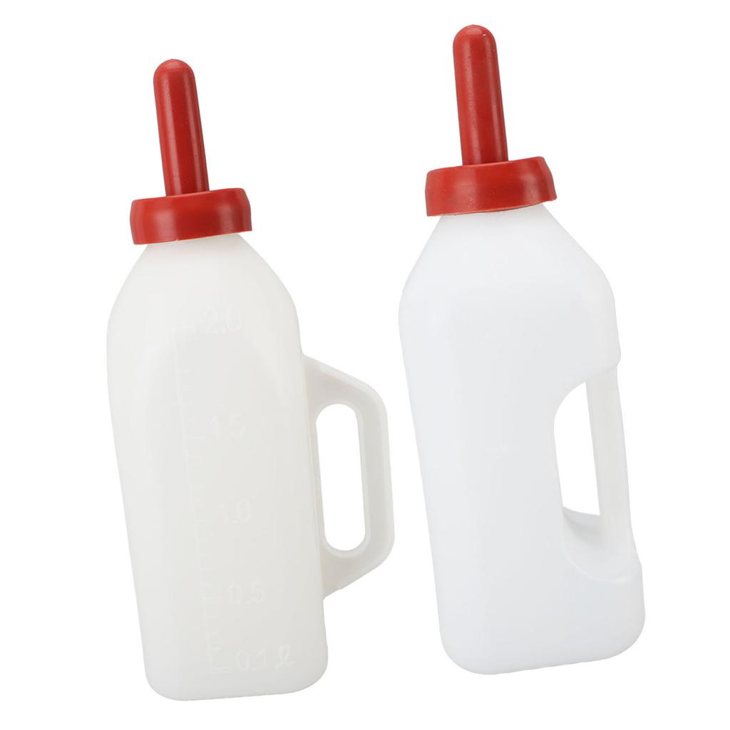 Calf Nursing Feeding Supplies Calf Feeding Bottle Durability Leakproof 2L Silicone Nipple Thicken with Handle for Farm