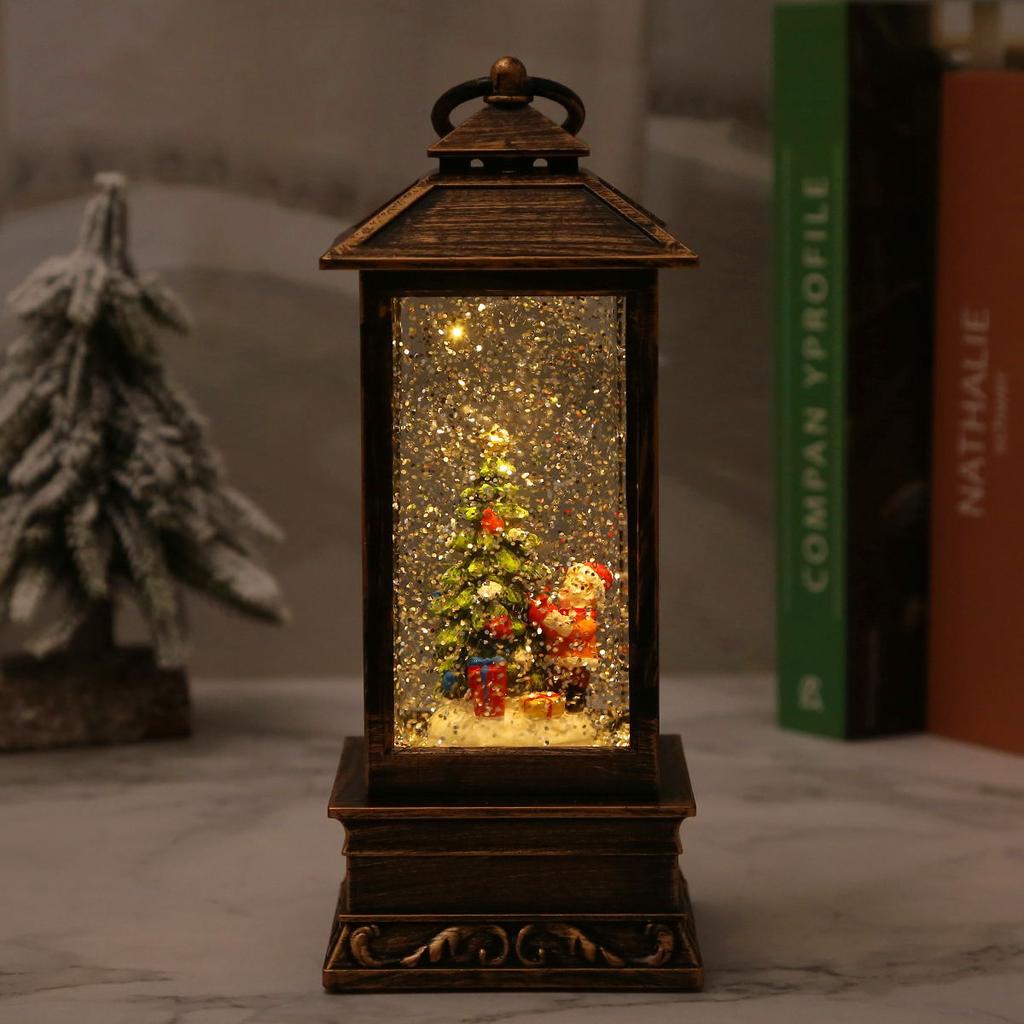 Christmas Decoration Crafts Water-injected Wind Lanterns Christmas Atmosphere Lights Water-injected Snow Music