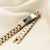 Stainless Steel Patriotic Flag Bracelet Men 10mm Engraved Heart Shape Gift Family Holiday Christmas Travel