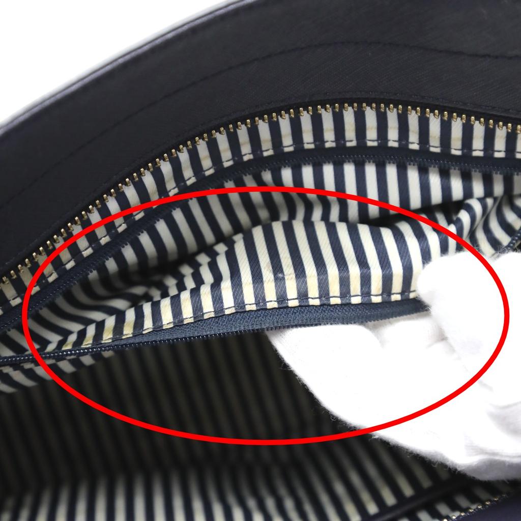 Kate Spade 2WAY Handbag Shoulder Bag Leather Navy Women Used