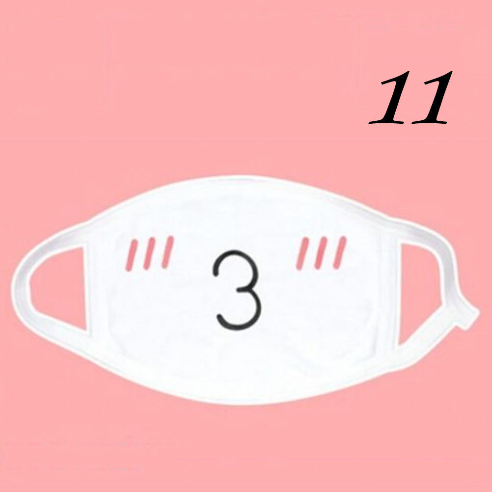 1Pc Lovely Anime Kawaii Mouth-muffle Smile Grin Kaomoji Anti-dust Cotton Face Mask