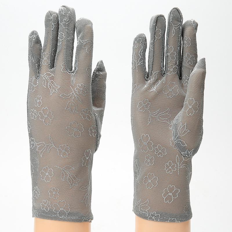 Women's Elegant Lace Gloves - Thin, Breathable, Sun Protection for Driving, Etiquette, Dance, and Fashion