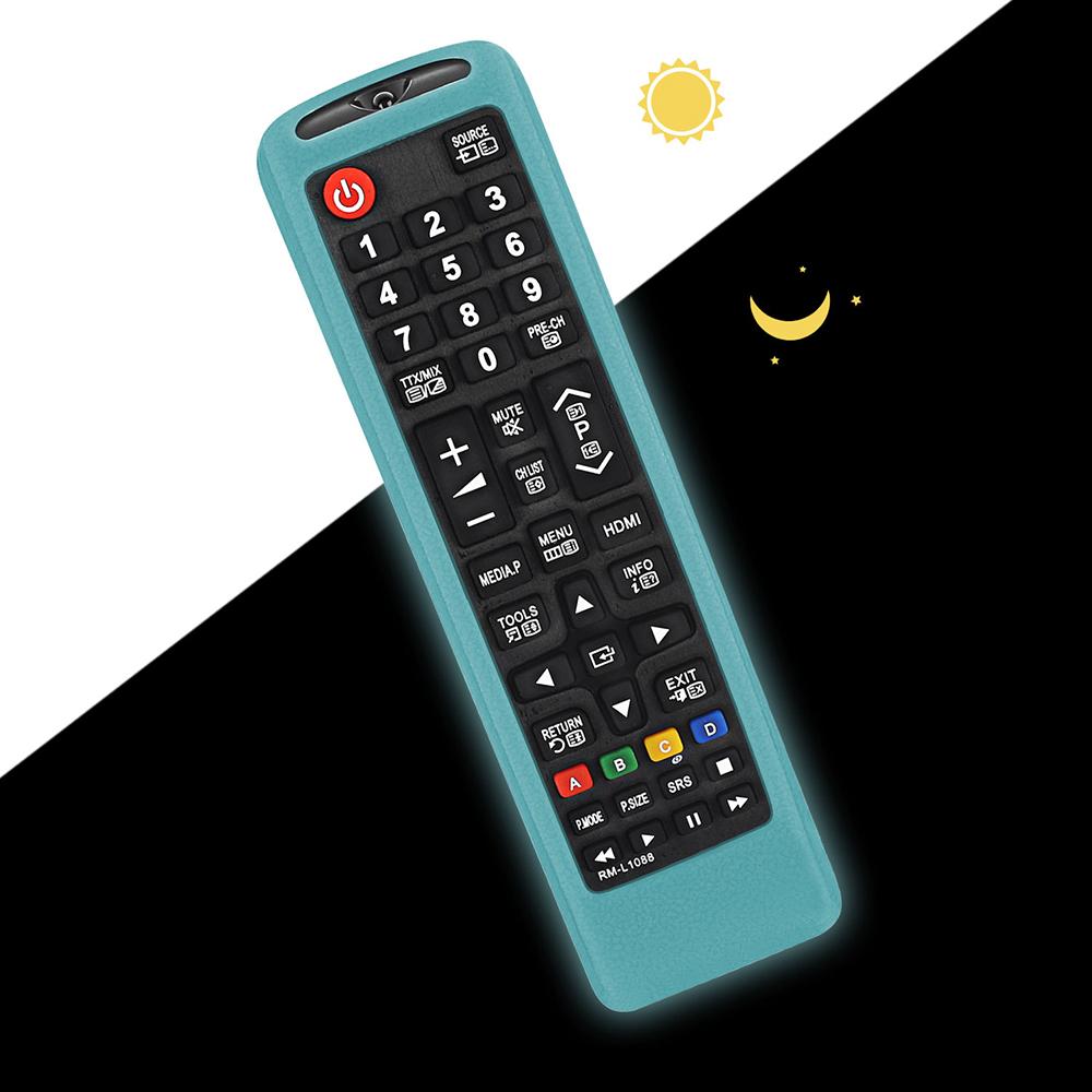 Silicone Protective Cover for Samsung Remote Control AA59-00816A 00611A 752A BN59-01199F Protective sleeve небесно-голубой