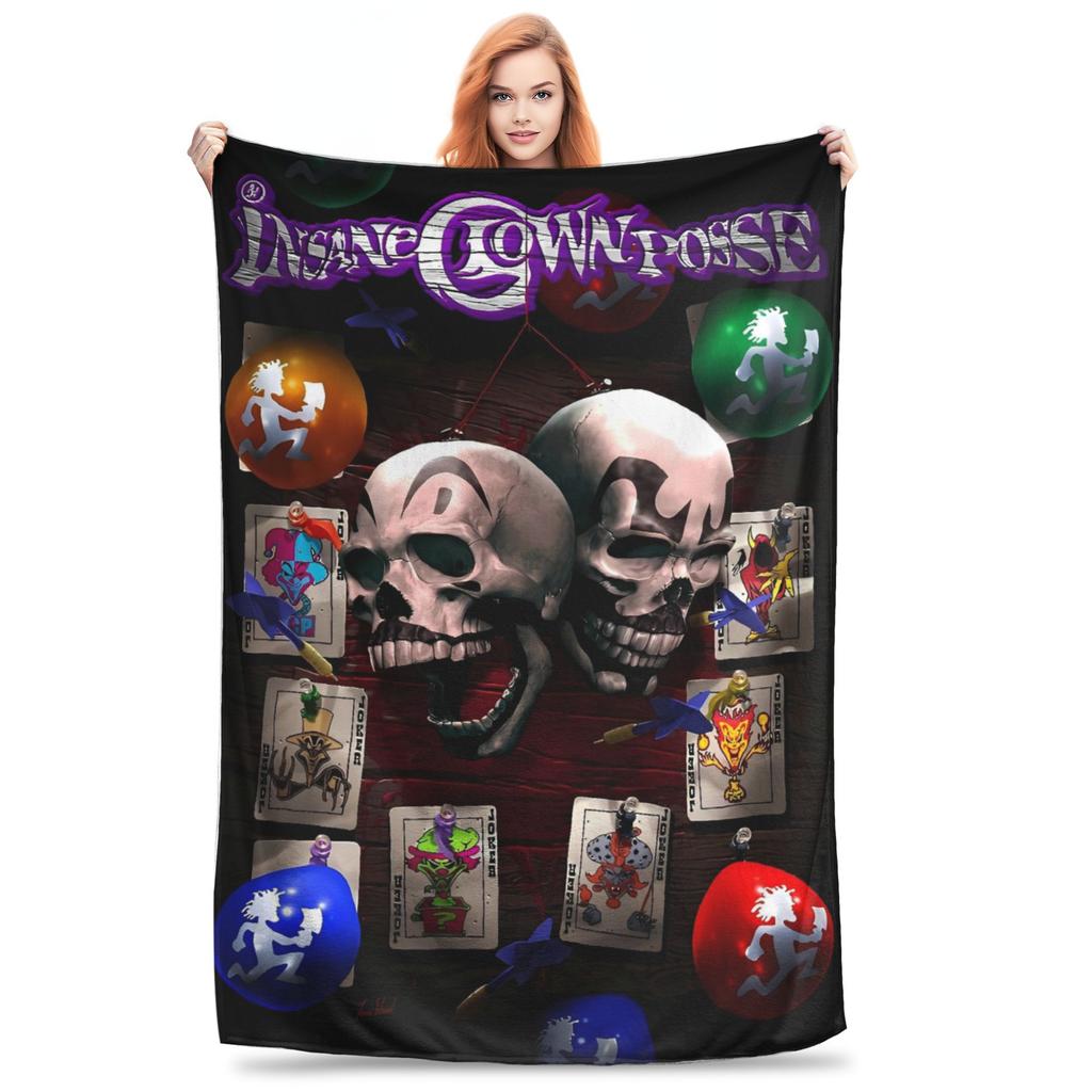 Insane Clown Posse Blanket Warm Soft Street Trend Plush Throw Blanket For Children Home Decor Flannel Bedspread Bed Cover