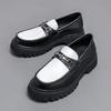 Men's Height-Increasing Leather Platform Loafers with Thick Sole
