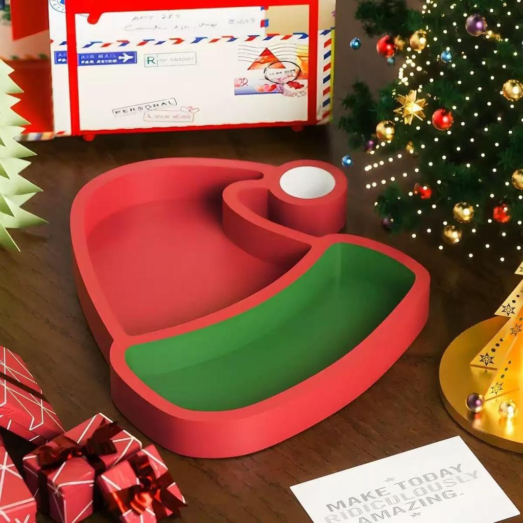 1Pc Christmas Resin Molds Silicone for Epoxy Resin Santa Hat Storage Container Resin Mold for Clay Plaster Gypsum Cement Molds