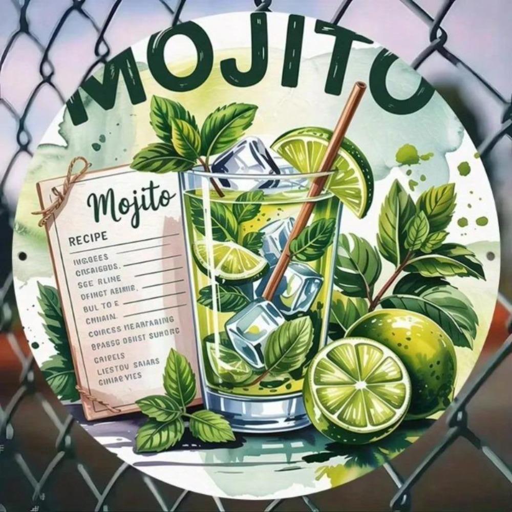 Rum Bar Mojito Metal Tin Sign Cuban Vintage Decor Metal Wall Art Home Bar Sign