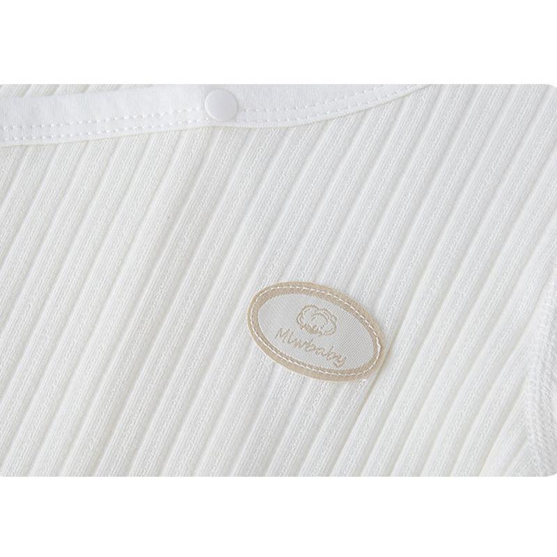 KIDDIEZOOM Infant Boy Girl Boneless Onesie Baby Double Belly Protector Strap Soft Comfort Newborn Clothing