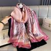 Women 180*90cm Fashion Beautiful Soft Silk Scarves Female Lady Shawl Hijab Wrap Foulard Bandanna Muffler Beach Pareo