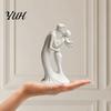 Leichter Luxus Innendekoration 3D Gedrucktes Kussendes Paar Ornament, Moderne Minimalistische Liebesstatue, Elegante Wohnaccessoires für Schlafzimmer Romantisch