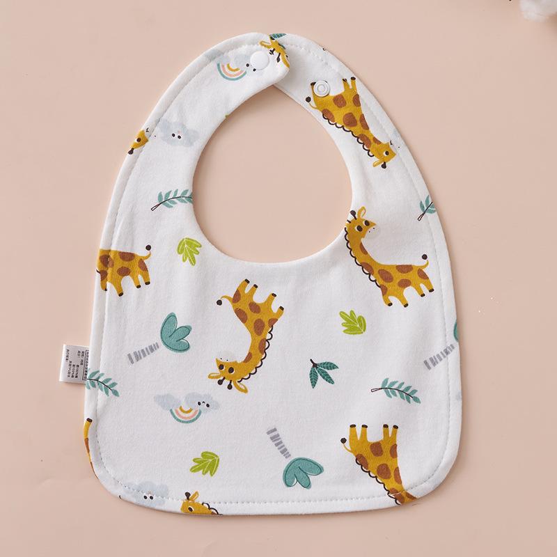 U-Shaped Pure Cotton Bib - Super Soft, Waterproof, Adjustable for Newborns, Ideal for Autumn/Winter