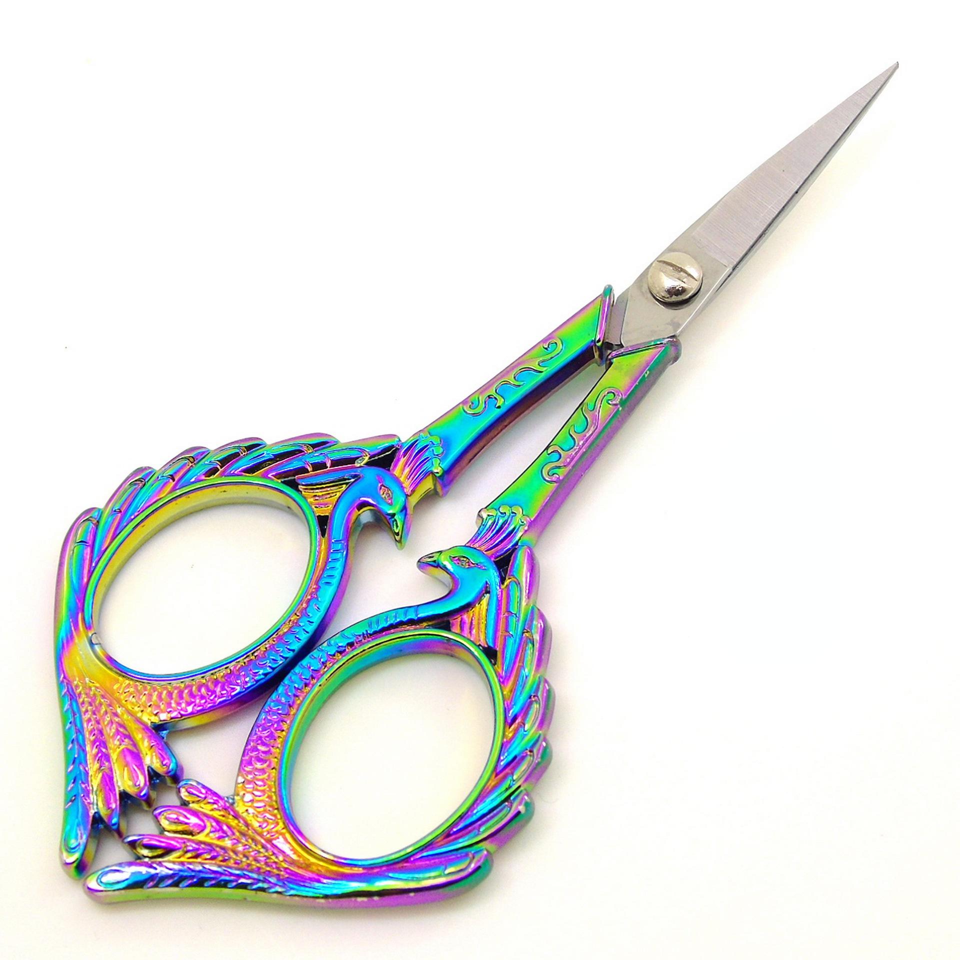 

Винтажные ножницы из нержавеющей стали «Дракон-Феникс», ножницы для вышивки крестиком, ножницы для рукоделия ручной работы разноцветный