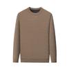 Comfortable Men'S European Cotton Lint Jacquard Sweater Autumn And Winter Crew Neck Jacquard Knitted Sweater Thickened Warm Sweater