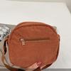 Large Capacity Corduroy Shoulder Bag Cott Cloth Handbag Solid Color Crossbody Bag Small Square Bag Korean Style Canvas Handbag