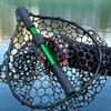 Compacts Fishing Net With Extendable Aluminum Alloys Handle Anti Hook Silicones Net For Lake Sea Anglers
