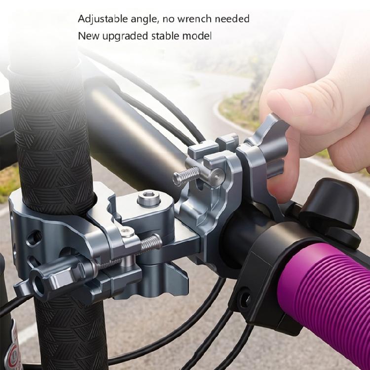 Double-Clamp Cycling Camera Handlebar Mount with Silicone-Padded Contact Surfaces Adjustable Joint for Positioning Action-Camera Extension Poles