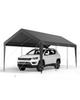 Carport, 10 X 20 FT Outdoor Car Canopy, Potable Carport, Heavy Duty Galvanized Car Shelter, UV-Resistant & Water-Resistant