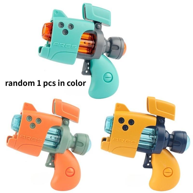 Mini Pocket Electric Toy Gun Portable Small Pistol with Sound Light Colorful Projection Music Interactive Play Toy