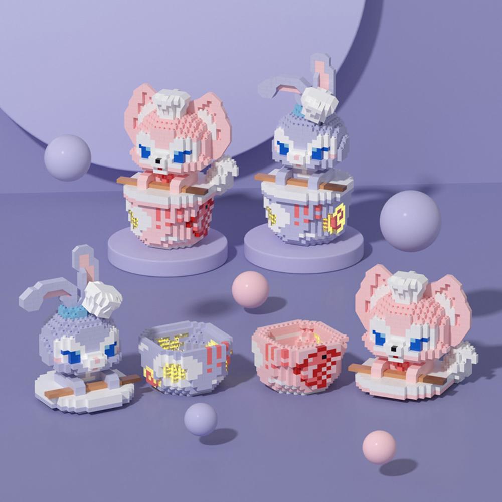 Luminous Linabell Building Blocks Cute Micro Particle Building Blocks Educational Toys For Birthday Gifts
