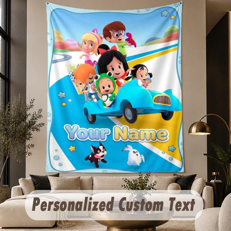 Custom Text Printed Tapestry Cleo & Cuquín Pattern Large Wall Hanging Indoor Room Decor