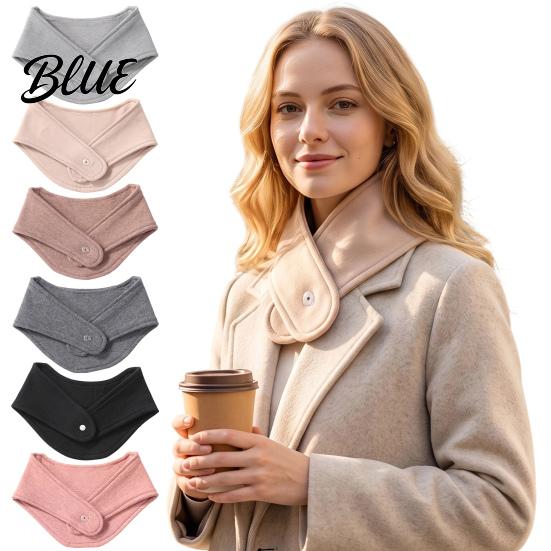 Breathable Thermal Neck Wrap Warmer for Winter Cold Weather Silk Velvet Wrap Fleece Lined Accessories Elderly Gaiter with Hidden Snap Fastening
