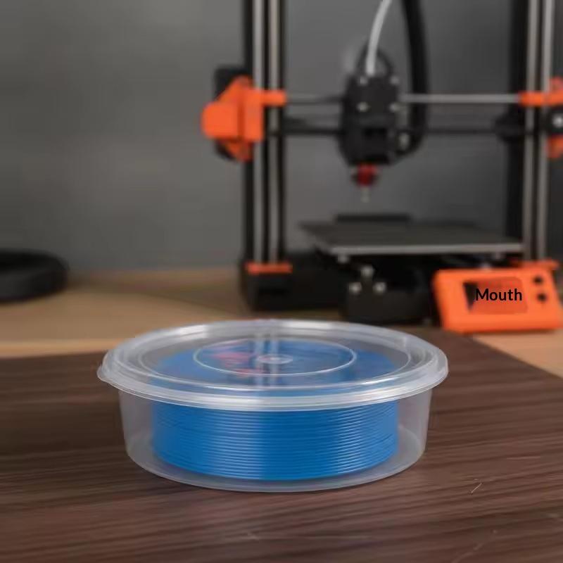 5Pcs Clear Round Filament Storage Box For 3D Printer Spools Stackable Moisture-Proof Dust-Proof Filament Organizer