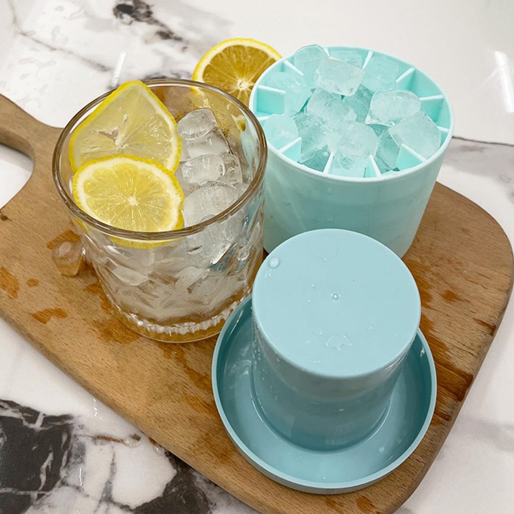 Silicone Ice Cube Mold, Cylinder 3D Ice Cubes Maker with 60 Ice Cubes
