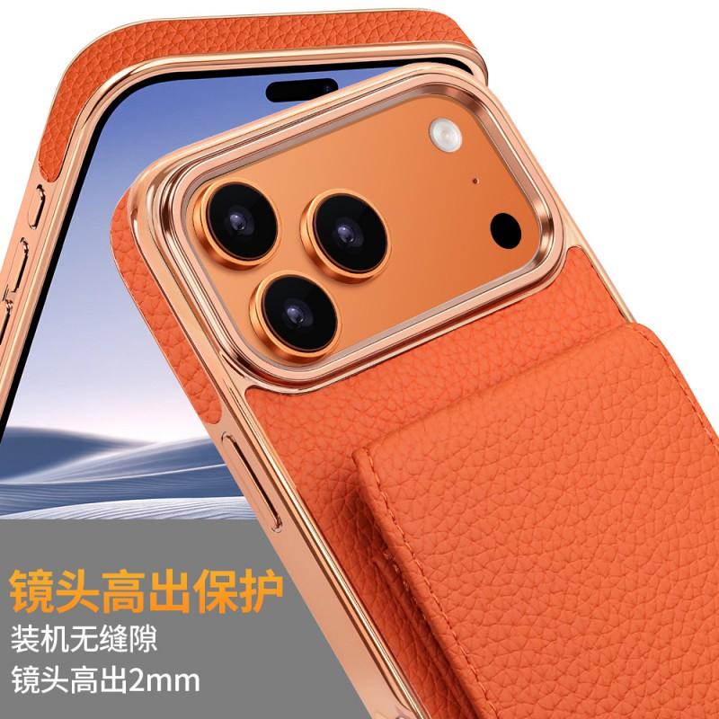 Slim PU Leather Phone Case With Card Slot Lanyard Crossbody Strap IPhone 18 Pro Max 17 16