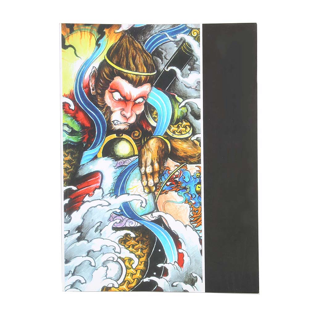 

70 страниц шаблона для практики татуировки, книга с шейдером, цветное изображение, аксессуар для книги о татуировках