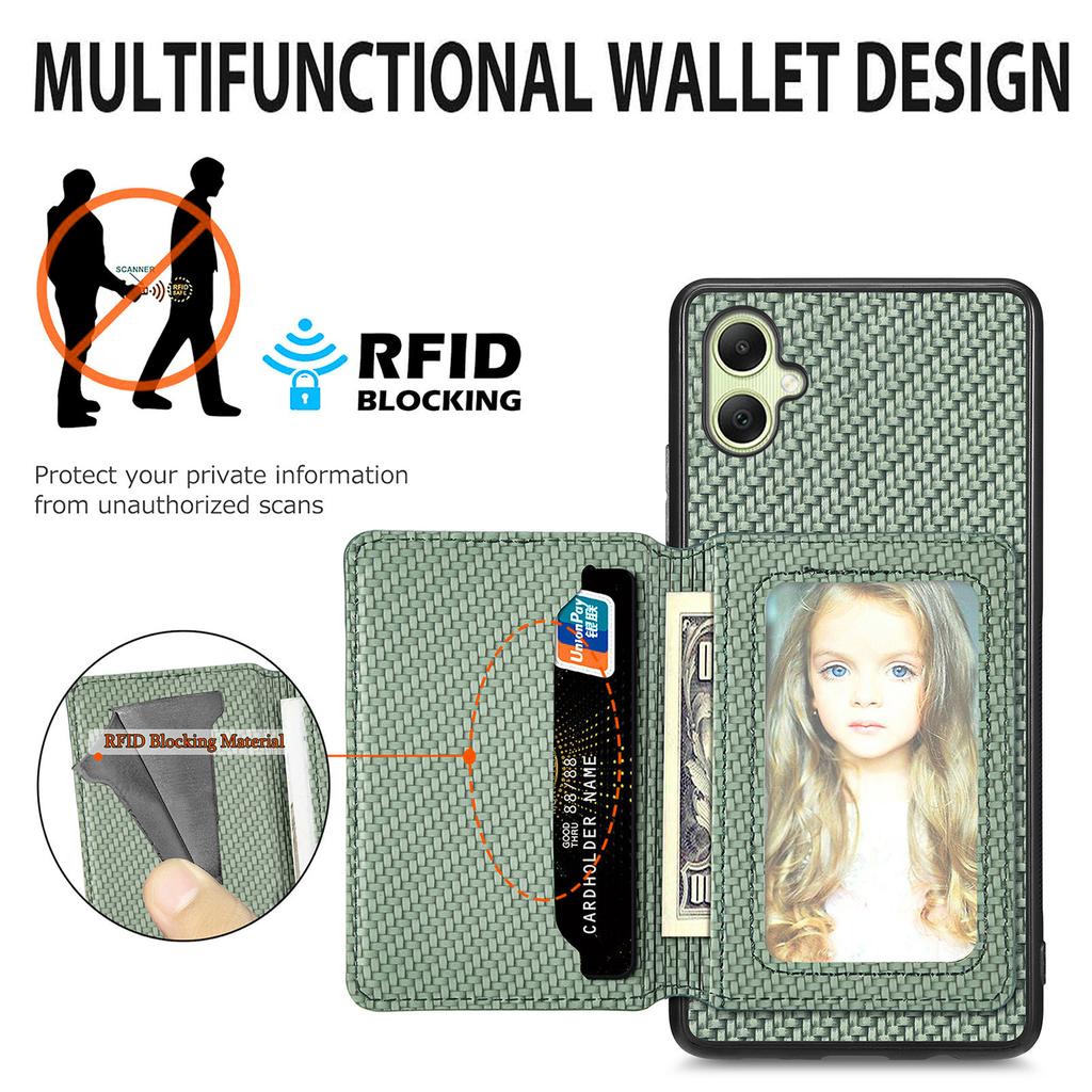 For Samsung Galaxy A05 4G Case Kickstand Card Slots Leather+PC+TPU Phone Cover