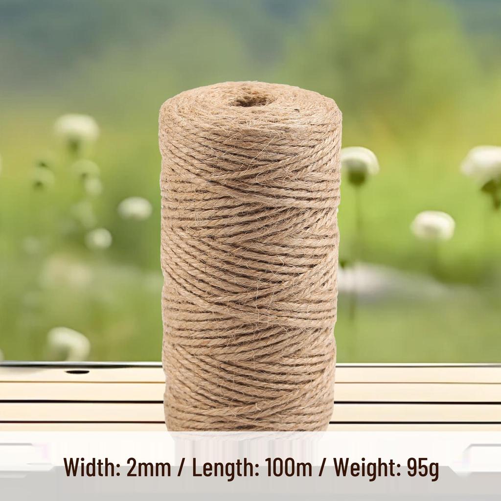 Jute Rope: Multi-Spec Hemp Rope for DIY Projects & Bundling, Thick To Thin Options