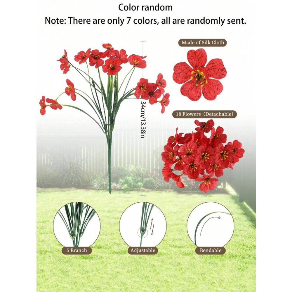 Artificial Flowers for Indoor and Outdoor, Fake Flowers Plants for Indoor and Outdoor Garden Porch Windowsill Home Wedding Farmhouse