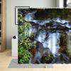 Forest Creek Mountain Water Shower Curtain Mountains Rock Natural Landscape Pattern Bathroom Screens Home Waterproof With Hooks