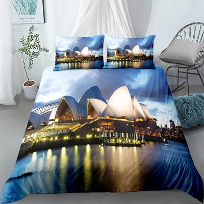 City View Bettbezug-Set Dubai City Night View Einzel Doppel Queen King Size Bettwäsche-Set Für Erwachsene 2/3tlg. Weicher Steppdeckenbezug