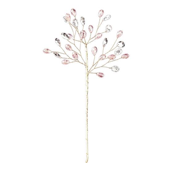 Winter-Themenparty-Dekoration Künstliche Kristall-Weihnachtsbaum-Stecker mit biegsamem Draht, Acryl-Perlen-Spray Bastelbedarf für Ornamente Feiertage