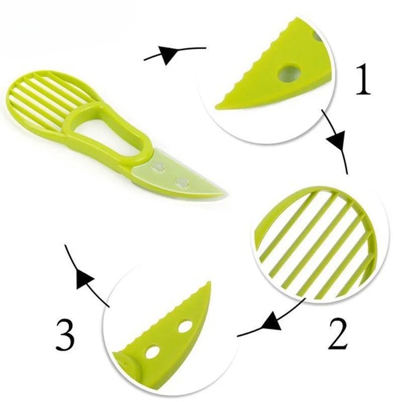 Avocado Knife Fruit Cutting Tool, Three In One Avocado Core Removal and Separation Knife Fruit Multi Functional Fruit Cutter.