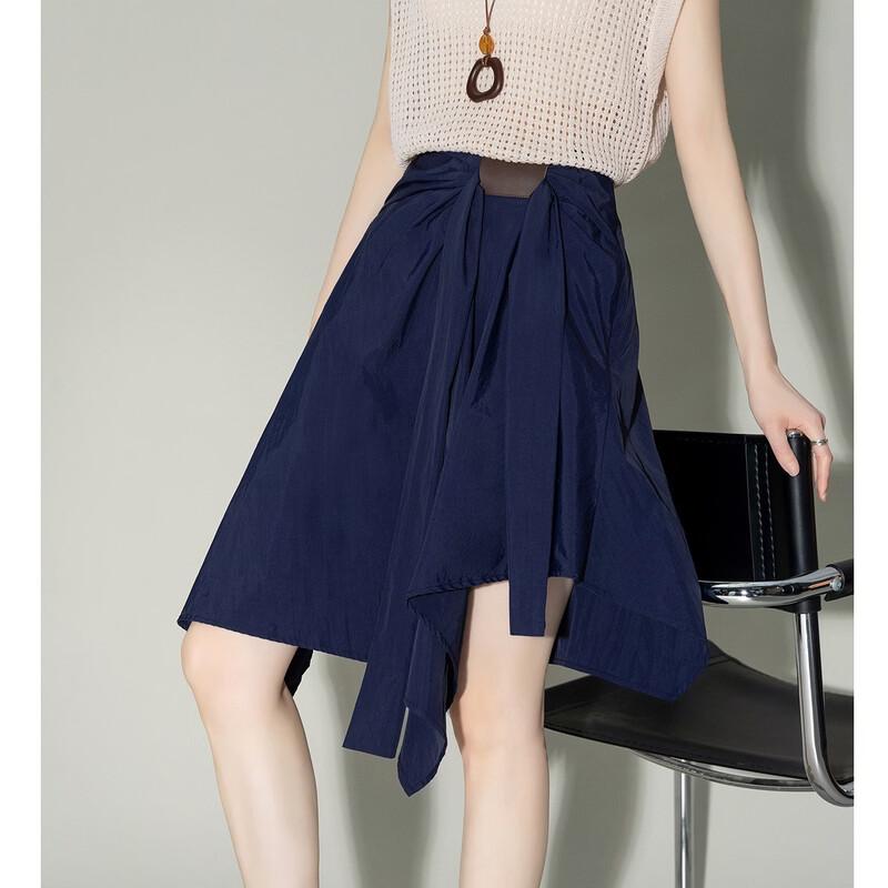 Demana Women s Elegant Ribbon Decor Half Skirt XL