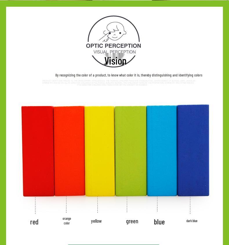 Children's Color Recognition Wooden Marble Stacking Jenga Game