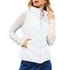Womens Padded Vest Jacket Stand Collar Warm Cotton Sleeveless Coat Casual Winter Outerwear