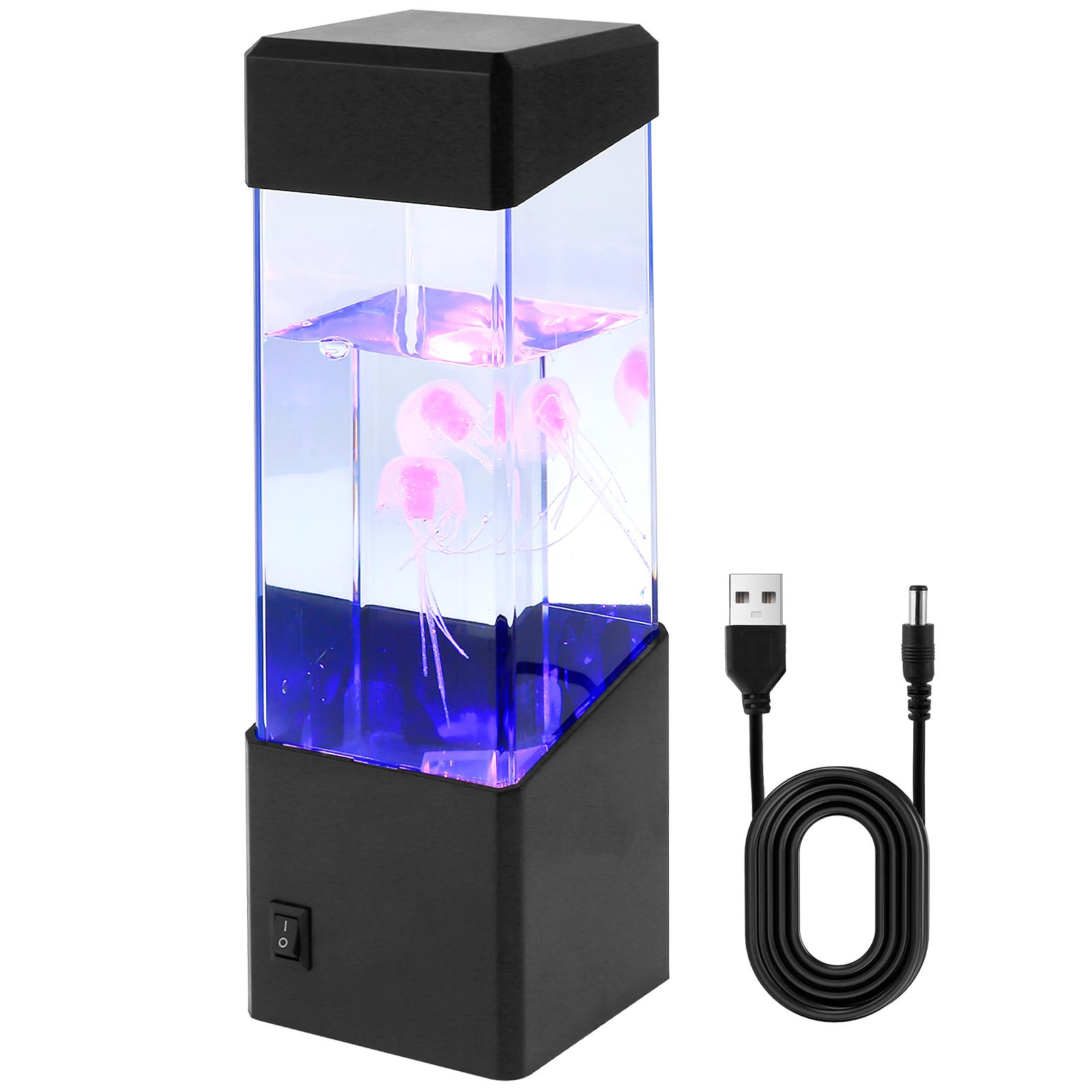 

1Pc LED Jellyfish Lava Lamp Mini Aquarium Simulation Jellyfish Decorative Lamp USB Night Light for Children Room Home Decoration