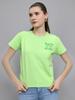 Women Regular Fit Fluorescent Green Top
