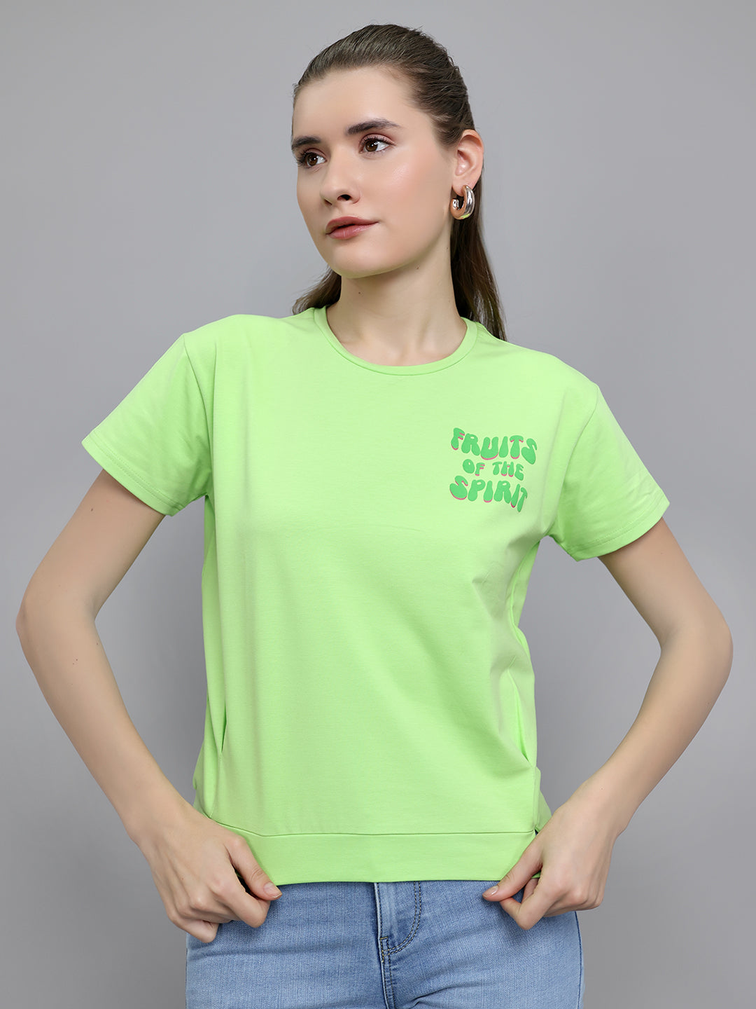 Monte Carlo Women Regular Fit Fluorescent Green Top S флуоресцентный зеленый