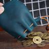 2025 Retro Handmade Coin Purse Genuine Leather Unisex Portable Money Pocket with Metal Hook Luxury Crafted Storage Bag for Men & Women