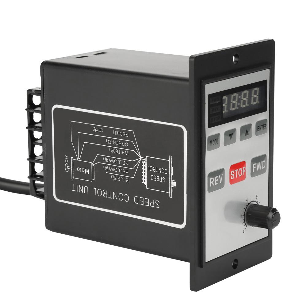 AC 220V 6 200W Digital Speed Controller Motor Speed Control Unit 0 100percent  (90W Double Row A Port)