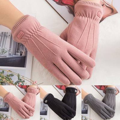 Winter Warm Gloves Plush And Thick Cold Proof Riding Screen Gloves