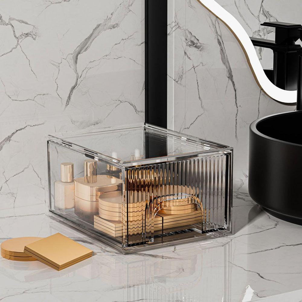 Transparent Cosmetics Storage Box Dustproof Perfume Lipstick Mask Storage Rack  Skin Care Products