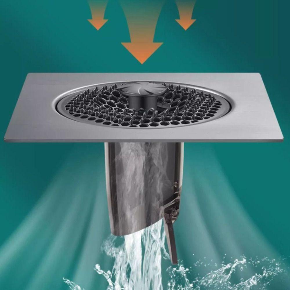 Removable Shower Plug Fast Drainage Backflow Preventer Valve Floor Drain Strainer  Kitchen